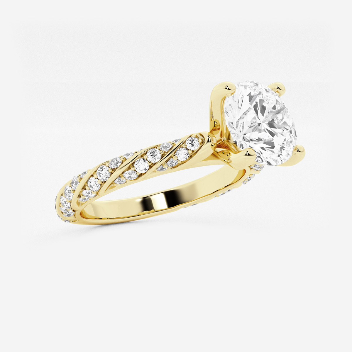 Additional Image 1 for  2 ctw Round Lab Grown Diamond Ribbon Engagement Ring